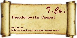 Theodorovits Csepel névjegykártya